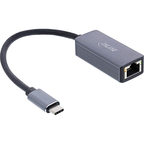 Inline® USB 3.2 Netzwerk-Adapterkabel, 2,5 Gb/s Gigabit Netzwerk, USB-C