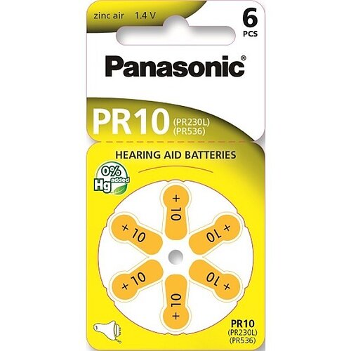 Typ 10 PR70 Panasonic Hörgerätebatterien - Gelb - 120 Stück 20 x 6er Verpackung Typ 10 PR70 Panasonic Hörgerätebatterien - Gelb - 120 Stück 20 x 6er Verpackung