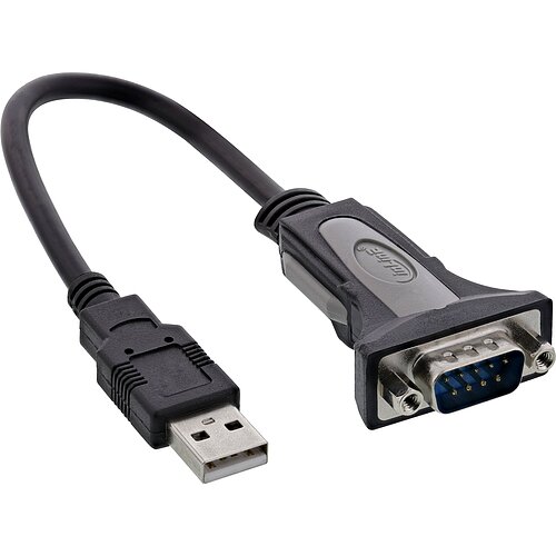 Inline® USB 2.0 zu Seriell Adapterkabel, USB A an 9pol Sub D Stecker, 0,25m Inline® USB 2.0 zu Seriell Adapterkabel, USB A an 9pol Sub D Stecker, 0,25m