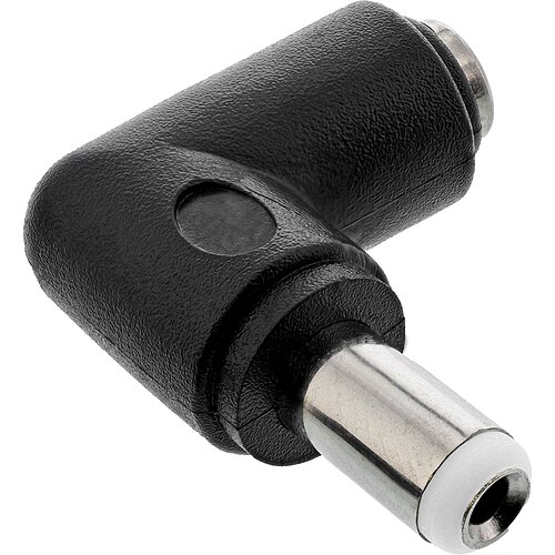 Inline® DC Adapter, 5,5x2,5mm DC Hohlstecker Stecker / Buchse gewinkelt Inline® DC Adapter, 5,5x2,5mm DC Hohlstecker Stecker / Buchse gewinkelt