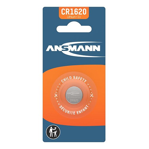 Ansmann CR1620 Lithium Knopfzelle 3V Batterie - 1er Verpackung Ansmann CR1620 Lithium Knopfzelle 3V Batterie - 1er Verpackung