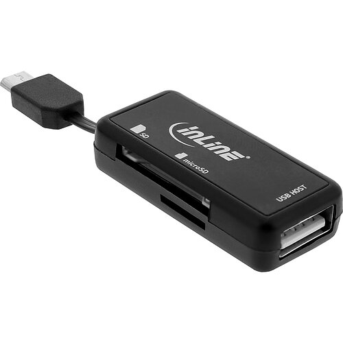Inline® OTG Card Reader Dual Flex, für SD+microSD, mit USB Buchse+2 Kartenslots Inline® OTG Card Reader Dual Flex, für SD+microSD, mit USB Buchse+2 Kartenslots