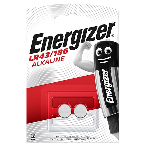 Energizer 186 LR43 12GA LR1142 386 1.5V Alkaline Knopfzelle - 2er Verpackung