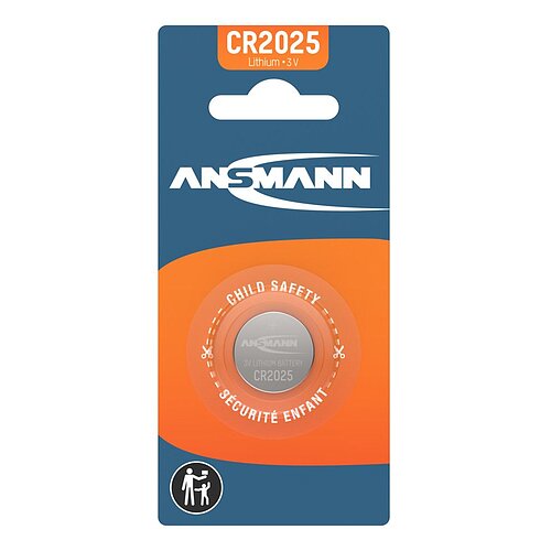 Ansmann CR2025 Lithium Knopfzelle 3V Batterie - 1er Verpackung