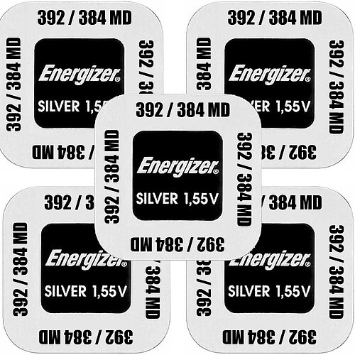 Energizer SR41 392 / 384 MultiDrain Silberoxid Batterie 1,55V - 5er Verpackung Energizer SR41 392 / 384 MultiDrain Silberoxid Batterie 1,55V - 5er Verpackung