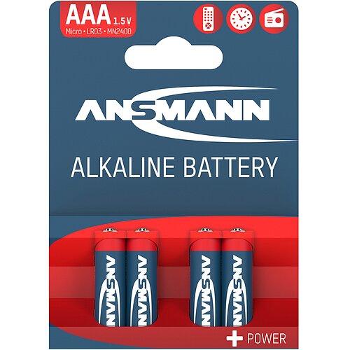 Ansmann Red AAA Micro LR03 Alkaline Batterien - 4er Verpackung