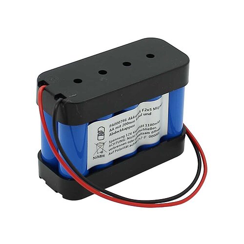 Akkupack NiMH 12V 1100mAh F2x5 Mignon AA mit 200mm Kabel und Abdeckkappen Akkupack NiMH 12V 1100mAh F2x5 Mignon AA mit 200mm Kabel und Abdeckkappen
