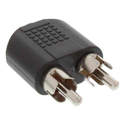Inline® Audio Adapter, 3,5mm Klinke Buchse Stereo an 2x Cinch Stecker