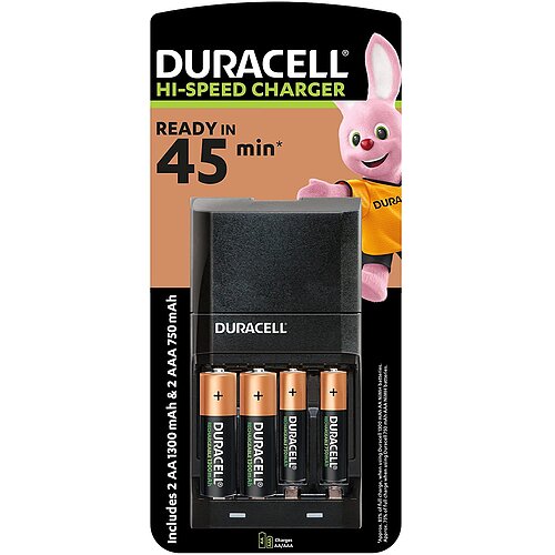 NiMH Akku Ladegerät Duracell CEF 27 für AA Mignon AAA Micro inkl. 2 AA Akkus & 2 AAA Akkus NiMH Akku Ladegerät Duracell CEF 27 für AA Mignon AAA Micro inkl. 2 AA Akkus & 2 AAA Akkus