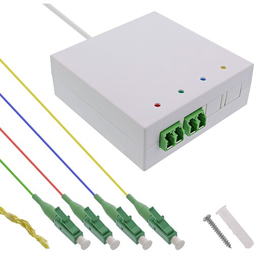 InLine® FTTH Verlängerungsbox vorkonfektioniert 4x LC/APC 9/125µm 50m InLine® FTTH Verlängerungsbox vorkonfektioniert 4x LC/APC 9/125µm 50m