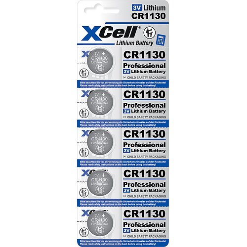 XCell CR1130 Lithium Knopfzelle 3V - 5er Streifen XCell CR1130 Lithium Knopfzelle 3V - 5er Streifen