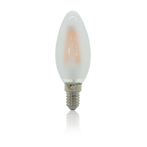 BP Filament LED Kerzenlampe mit Flammeneffekt E14 0,5W warm weiß matt
