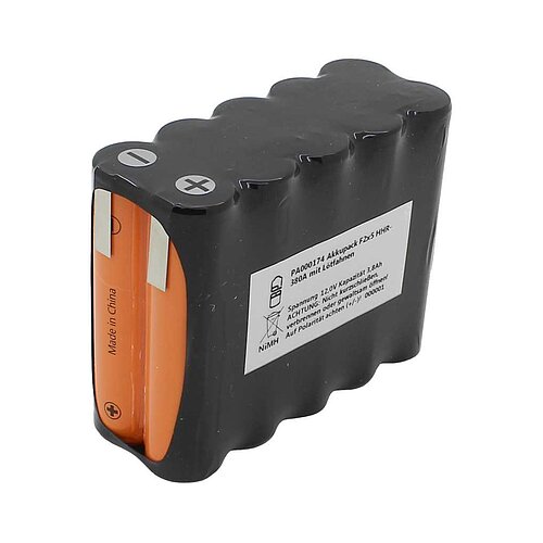 Akkupack NiMH 12,0V 3,8Ah F2x5 HHR-380A mit Lötfahnen