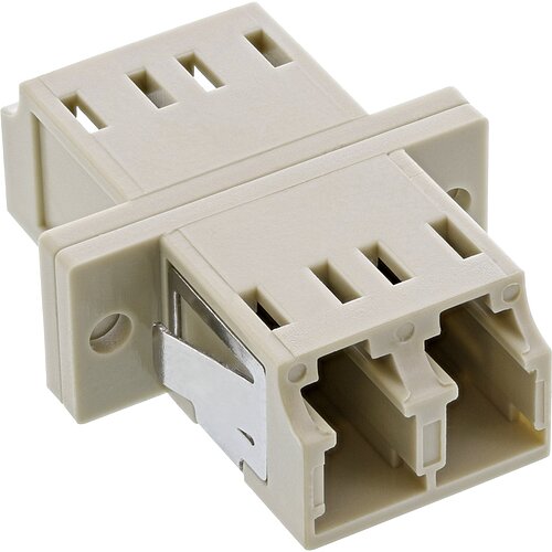 Inline® LWL Kupplung, Duplex LC/LC, multimode, beige, Keramik-Hülse, zum Einbau