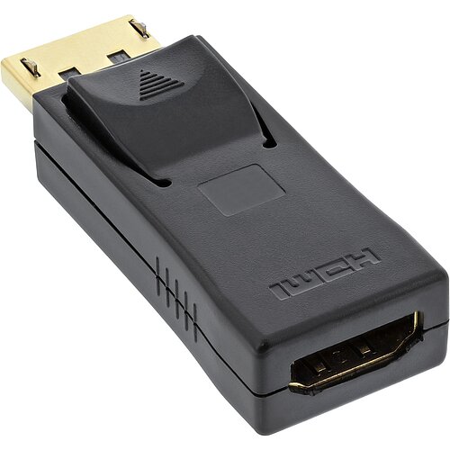 Inline® DisplayPort Adapter, DP ST auf HDMI BU, 4K2K, mit Audio, schwarz Inline® DisplayPort Adapter, DP ST auf HDMI BU, 4K2K, mit Audio, schwarz