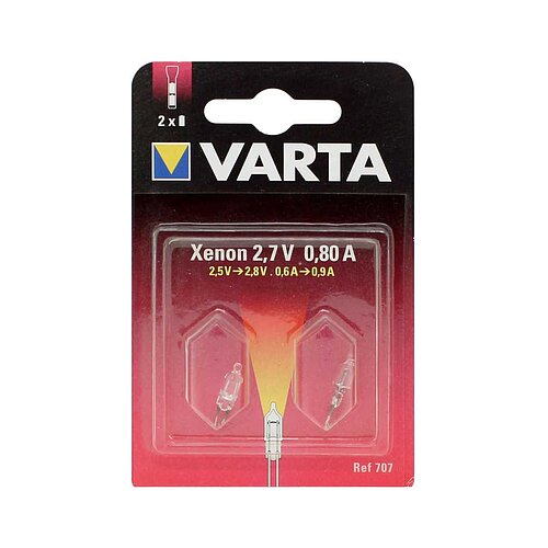 Varta 707 Xenon Bi-Pin 2,7V 0,5A 2er Blister