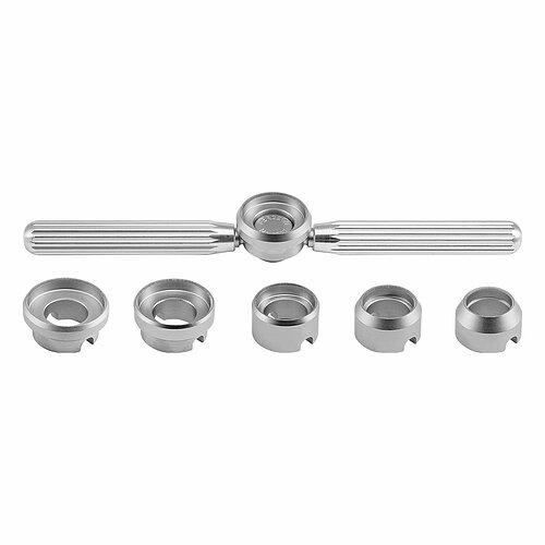 Bergeon - gehäuseöffner für Uhrengehäuse mit Rillen / Zähnen inkl. 6 Einsätzen - 5537 Bergeon - gehäuseöffner für Uhrengehäuse mit Rillen / Zähnen inkl. 6 Einsätzen - 5537