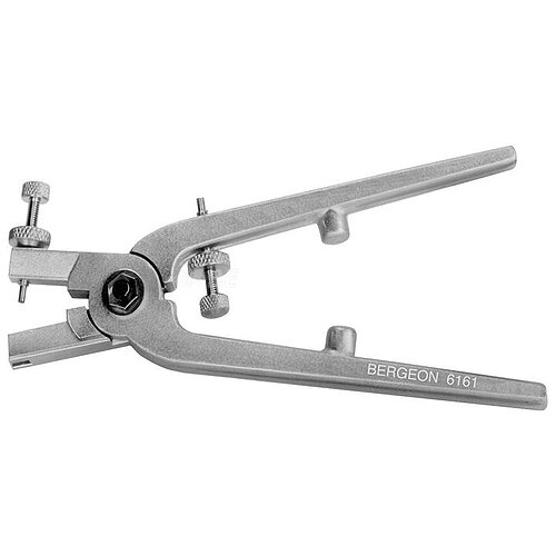 Bergeon 6161 - Drückersetzzange inklusive 2 Punzen 145mm