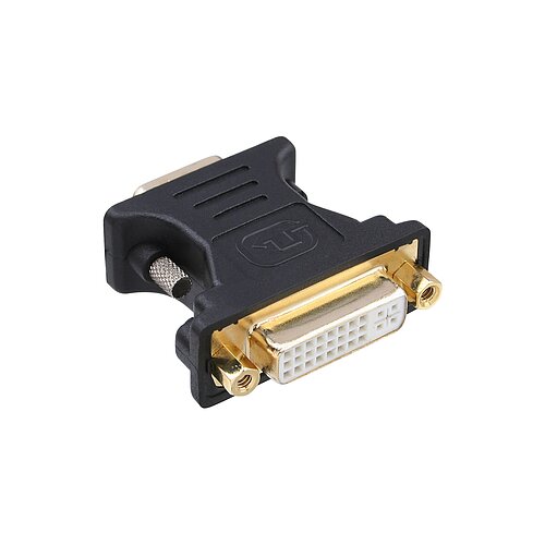 Inline® DVI-A Adapter, Analog 24+5 Buchse auf 15pol HD Stecker (VGA), vergoldet