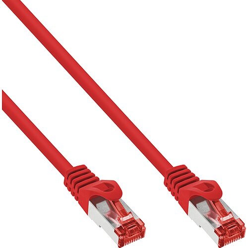 40er B-Pack Inline® Patchkabel, S/FTP (PiMf), Cat.6, 250MHz, PVC, CU, rot, 2m