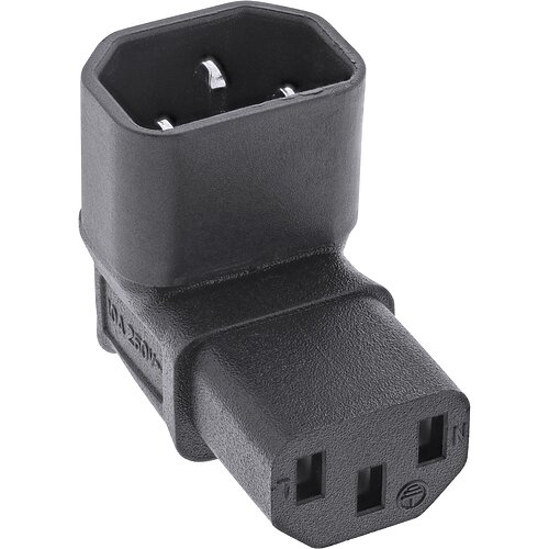 Inline® Netzadapter IEC 60320 C14 / C13, oben/unten gewinkelt, 3pol. Kaltgeräte Inline® Netzadapter IEC 60320 C14 / C13, oben/unten gewinkelt, 3pol. Kaltgeräte