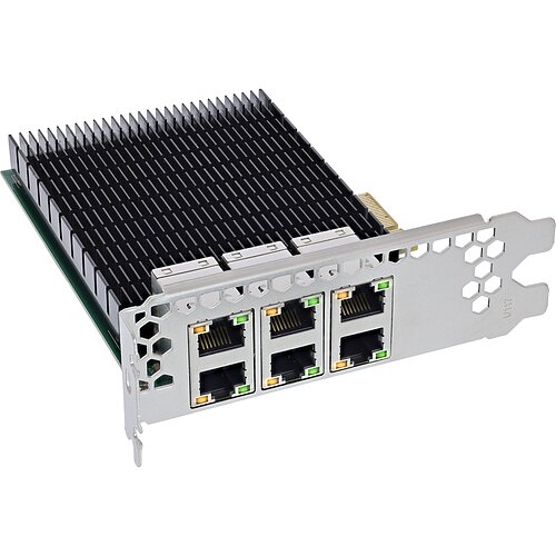 InLine® 6-fach Gigabit Netzwerkkarte, 6x RJ45 1 Gb/s, PCIe x4 InLine® 6-fach Gigabit Netzwerkkarte, 6x RJ45 1 Gb/s, PCIe x4