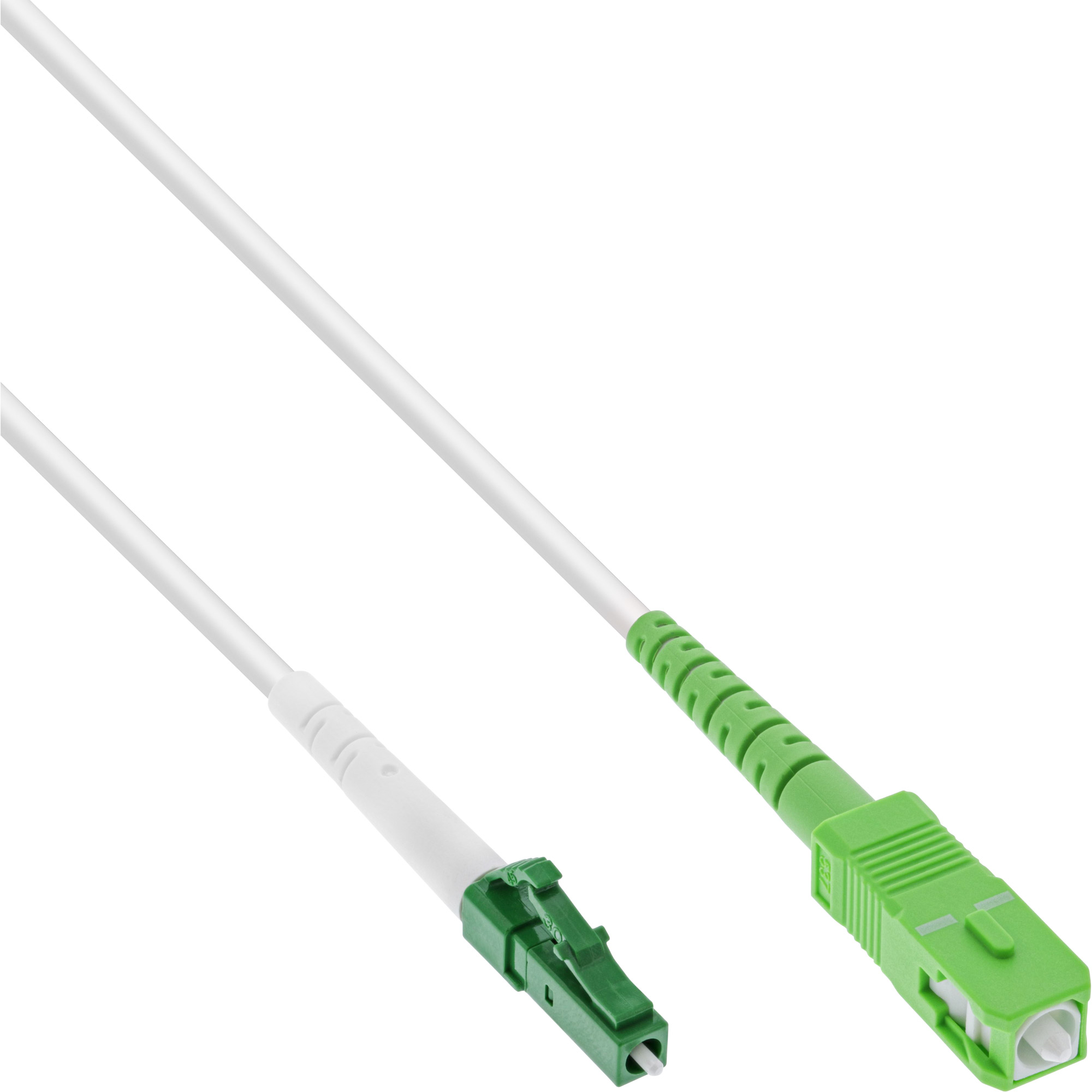 InLine® LWL Simplex Kabel - FTTH, LC/APC 8° zu SC/APC 8° 9/125µm OS2 - 0,5m InLine® LWL Simplex Kabel - FTTH, LC/APC 8° zu SC/APC 8° 9/125µm OS2 - 0,5m