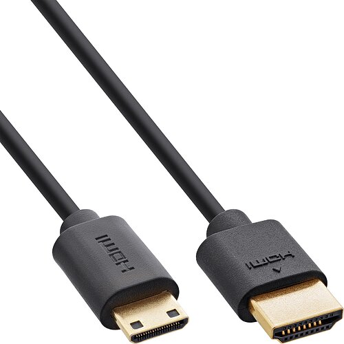 Inline® Slim Ultra High Speed HDMI Kabel, 8K4K, A St. / C St. (Mini), 1m