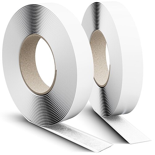 Label-The-Cable LTC Easy Tape Strap, Klettbandrolle selbstklebend 20mm, weiß, 8m