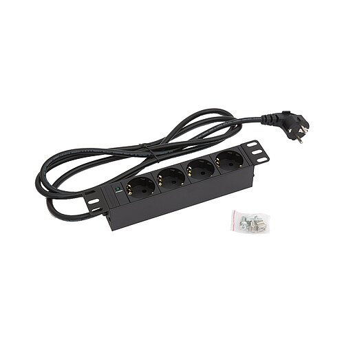 Triton RAB-PD-X91-C1 10" Steckdosenleiste 4-fach 1HE, Schutzkontaktstecker Triton RAB-PD-X91-C1 10" Steckdosenleiste 4-fach 1HE, Schutzkontaktstecker
