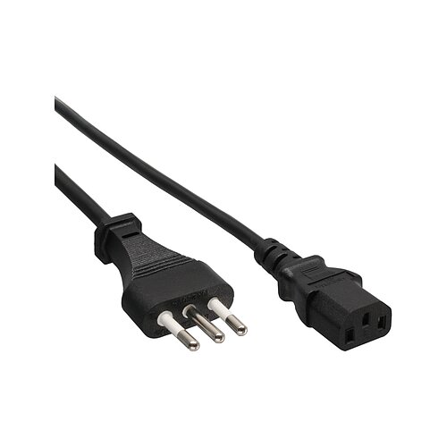 40er Bulk-Pack Inline® Netzstecker Italien auf Kaltgerätestecker C13, 1,8m
