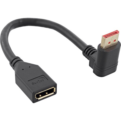 Inline® DisplayPort 1.4 Adapterkabel ST/BU, 8K4K, nach oben gewinkelt