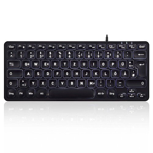 Perixx PERIBOARD-332B DE, Mini-Tastatur, USB kabelgebunden, beleuchtet, schwarz Perixx PERIBOARD-332B DE, Mini-Tastatur, USB kabelgebunden, beleuchtet, schwarz
