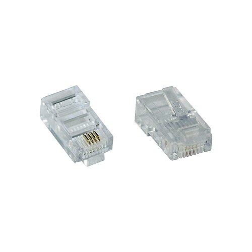 Inline® Modularstecker 8P4C RJ45 zum Crimpen auf Flachkabel (ISDN) 100er Pack Inline® Modularstecker 8P4C RJ45 zum Crimpen auf Flachkabel (ISDN) 100er Pack