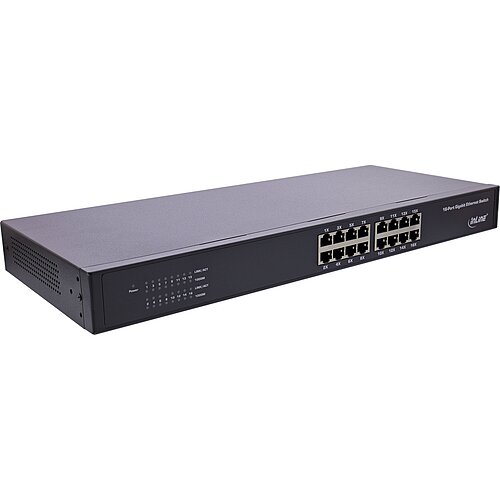 Inline® Gigabit Netzwerk Switch 16-Port, 1Gb/s, 19" 1HE, Lüfterlos Inline® Gigabit Netzwerk Switch 16-Port, 1Gb/s, 19" 1HE, Lüfterlos