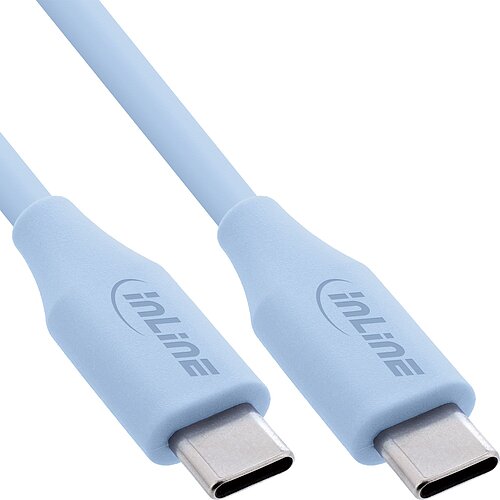 InLine® "Colour your Charge" USB-C Schnellladekabel 100W Blau 0,5m
