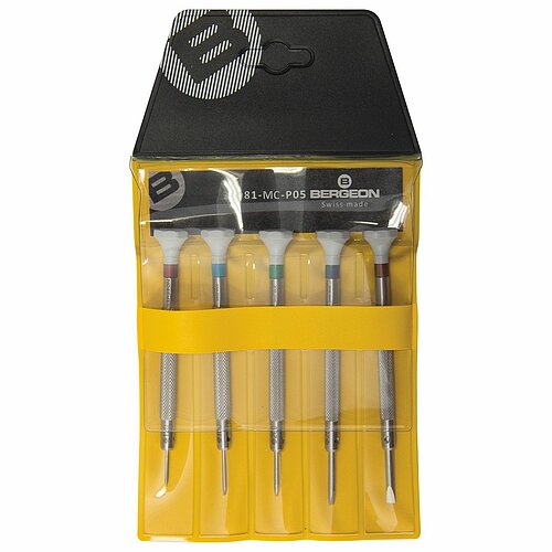 Bergeon - 5 ergonomische Schraubendreher 30081-C-P02 Bergeon - 5 ergonomische Schraubendreher 30081-C-P02