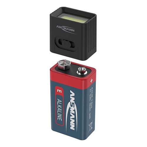 Ansmann COB LED-Leuchte mit 9V Batterie 1600-0714 Ansmann COB LED-Leuchte mit 9V Batterie 1600-0714
