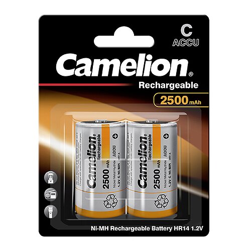 Camelion NiMH Baby C Akku 2500mAh HR14 Classic Akku - 2er Verpackung Camelion NiMH Baby C Akku 2500mAh HR14 Classic Akku - 2er Verpackung