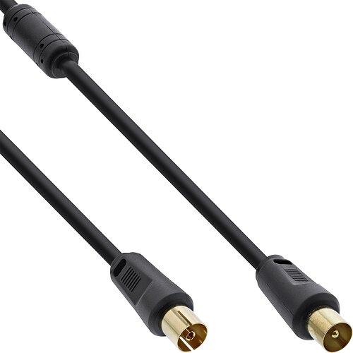 Inline® Antennenkabel Premium, 2x geschirmt, mit Filter, >85dB, schwarz, 10m Inline® Antennenkabel Premium, 2x geschirmt, mit Filter, >85dB, schwarz, 10m