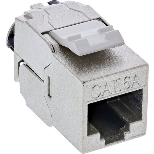 Inline® Keystone RJ45 Buchse Slim, SNAP-In, Cat.6A, integrierter Kabelbinder