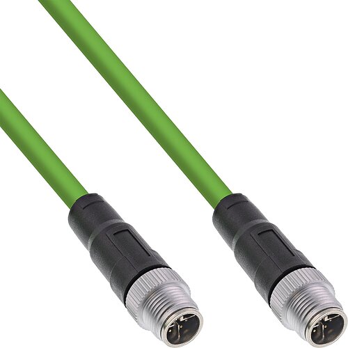 InLine® Industrie Netzwerkkabel, M12 8-pin X-kodiert St./St. Cat.6A PUR, 2m InLine® Industrie Netzwerkkabel, M12 8-pin X-kodiert St./St. Cat.6A PUR, 2m