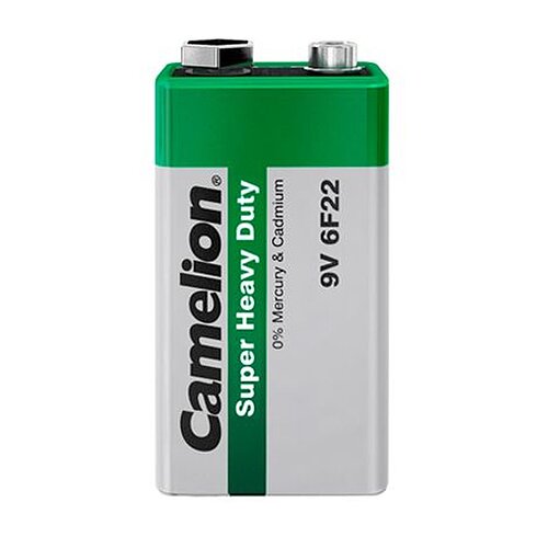 Camelion Super Heavy Duty 9V Block 6F22 Zink Kohle Batterie - 5er Folienverpackung