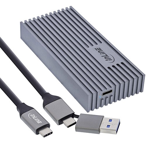 InLine® USB4-Gehäuse, USB-C zu M.2 NVMe SSD, 40Gb/s, Aluminium InLine® USB4-Gehäuse, USB-C zu M.2 NVMe SSD, 40Gb/s, Aluminium
