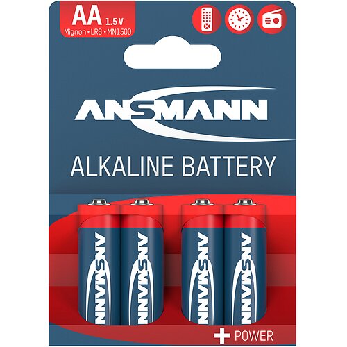Ansmann Red AA Mignon LR6 Alkaline Batterien - 4er Verpackung Ansmann Red AA Mignon LR6 Alkaline Batterien - 4er Verpackung