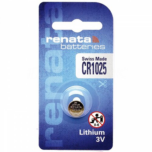 Renata CR1025 3V Lithium Knopfzelle Batterie - 1er Verpackung Renata CR1025 3V Lithium Knopfzelle Batterie - 1er Verpackung