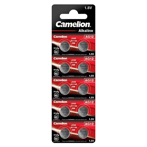 Camelion AG12 LR43 LR1142 386 1.5V Alkaline Knopfzelle - 10er Verpackung Camelion AG12 LR43 LR1142 386 1.5V Alkaline Knopfzelle - 10er Verpackung
