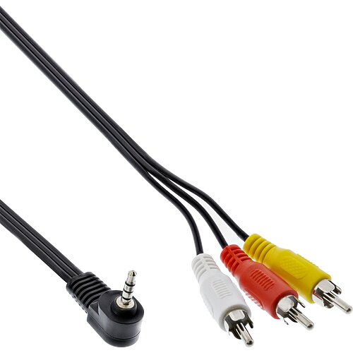 Inline® Audio/Video Kabel, 3,5mm 4pol Stecker auf 3x Cinch Stecker