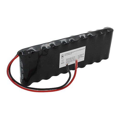 Akkupack NiMH 12V 2200mAh F1x10 Mignon AA mit 150mm Kabel Akkupack NiMH 12V 2200mAh F1x10 Mignon AA mit 150mm Kabel