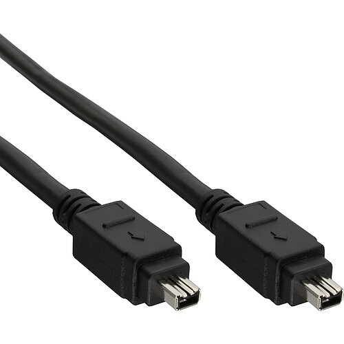 Inline® FireWire Kabel, IEEE1394 4pol Stecker / Stecker, schwarz, 3m Inline® FireWire Kabel, IEEE1394 4pol Stecker / Stecker, schwarz, 3m